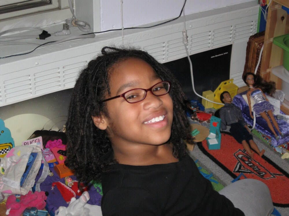 daughter with barbies