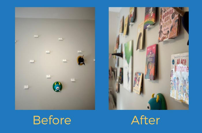 Mounting Books before and after 360 x 360